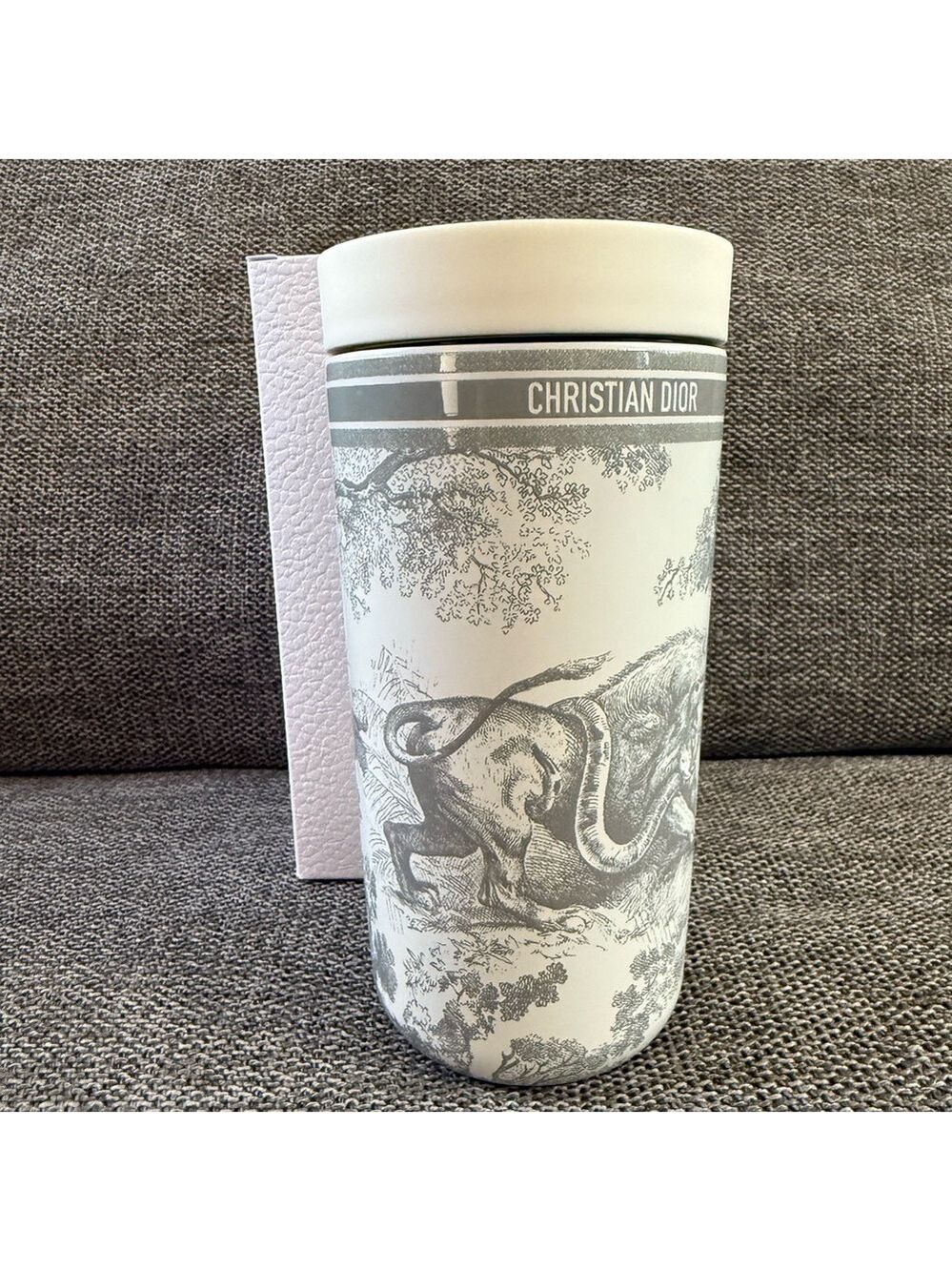 DIOR BEAUTY Tumbler Prestige Toile de Jouy Insulated Travel Cup Mug NEW